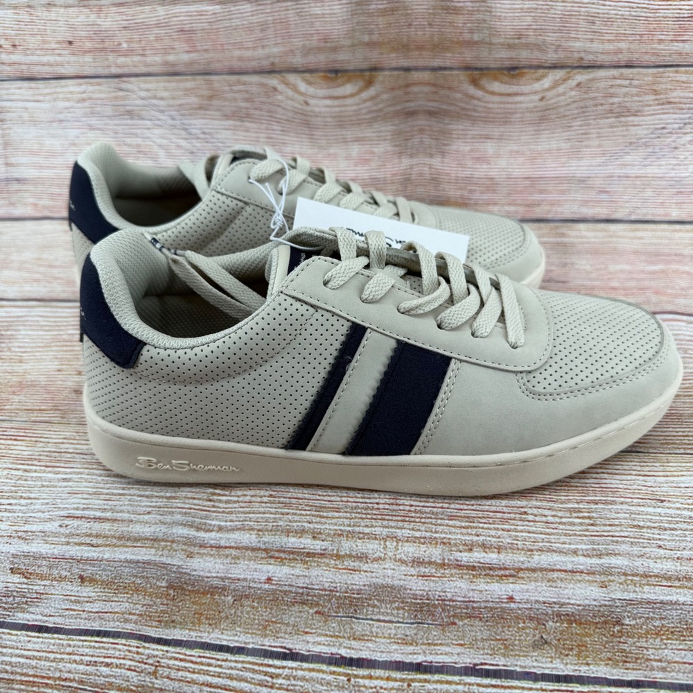 Ben Sherman Webber Men Grey Navy‎ Memory Foam Sneaker BSMWEBRD-0966 8.5